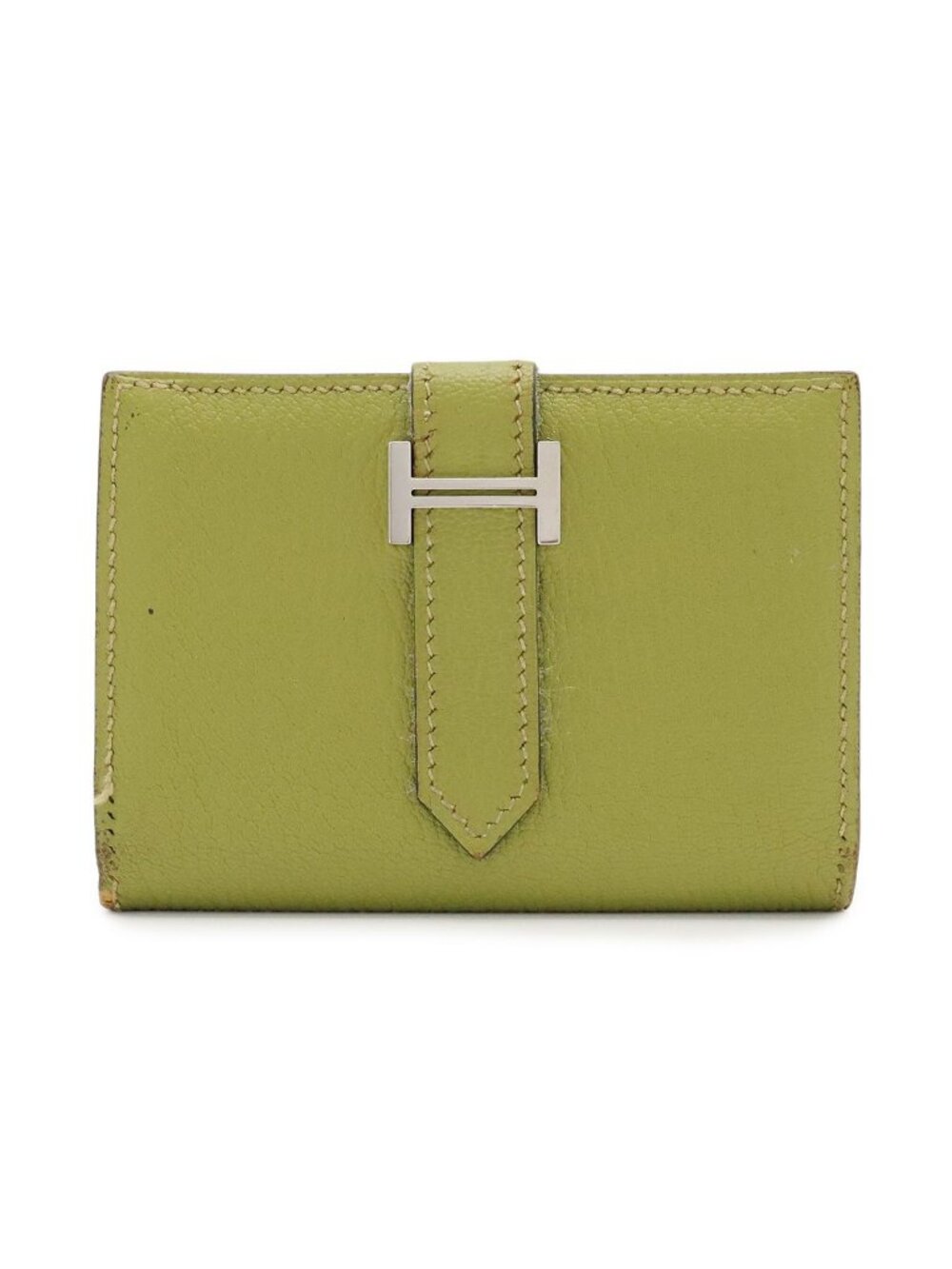 Hermes Bearn Mini Card Case Business Mini Wallet Coin Purse Chevre Mysore